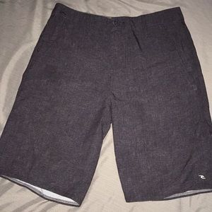Dark Gray Hybrid RipCurl Shorts